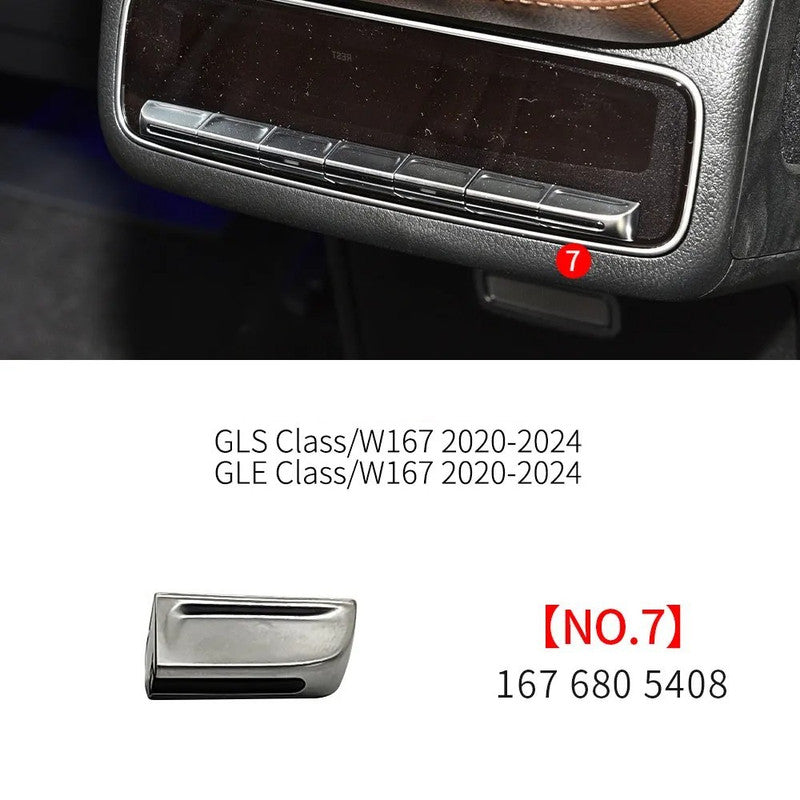 Car Craft Compatible With Mercedes Benz Gls Gle W167 X167 2020-2025 Car Rear Air Ac Conditioner Button Outlet Adjustment Switch Button Cover 1676805408-7 Ac Button 7 - CAR CRAFT INDIA