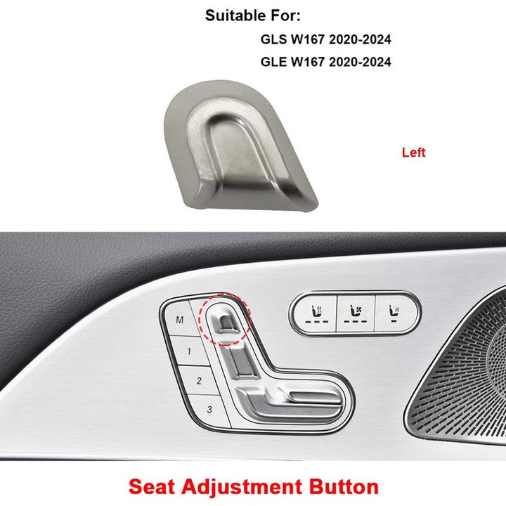 Car Craft Compatible With Mercedes Benz Gls Gle W167 X167 2020-2025 Car Seat Adjustment Switch Button Headrest Button Cover 1679052001-1 Left 1 - CAR CRAFT INDIA