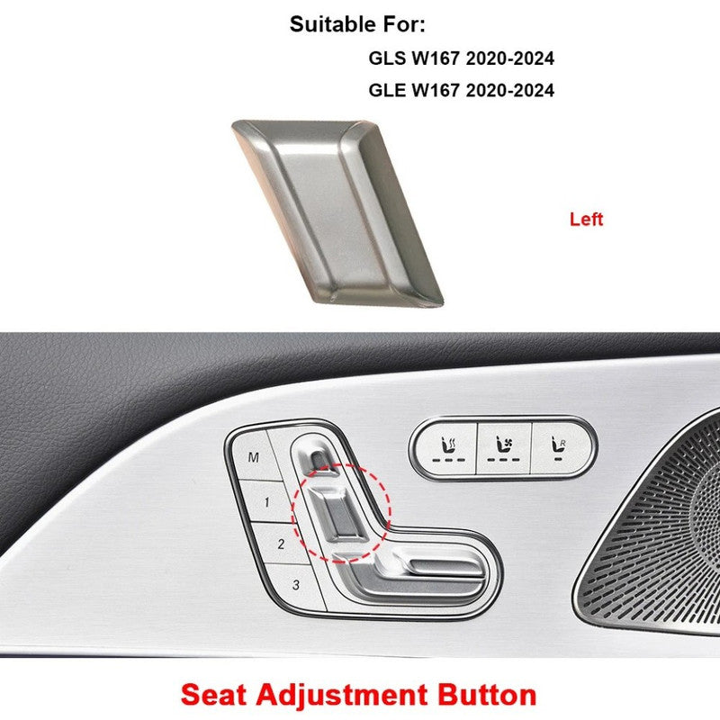 Car Craft Compatible With Mercedes Benz Gls Gle W167 X167 2020-2025 Car Seat Adjustment Switch Button Headrest Button Cover 1679052001-2 Left 2 - CAR CRAFT INDIA