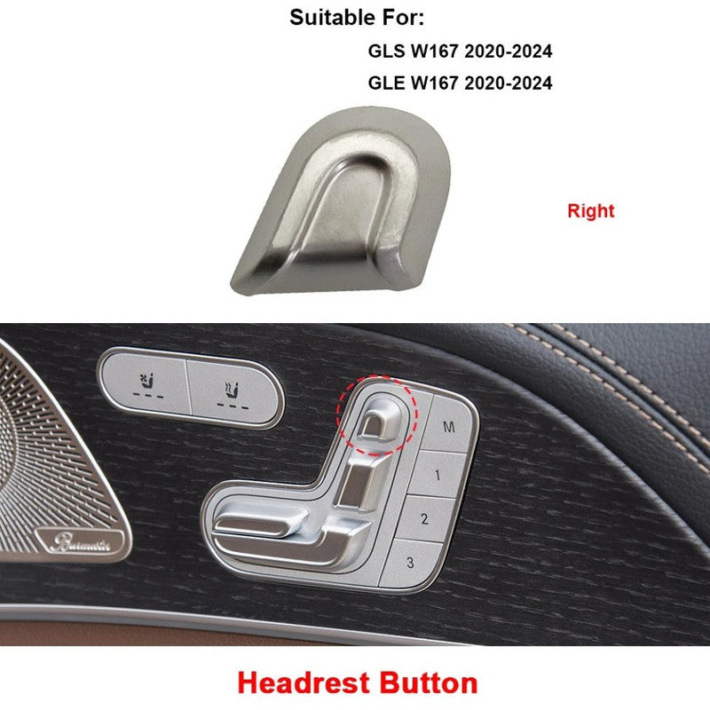 Car Craft Compatible With Mercedes Benz Gls Gle W167 X167 2020-2025 Car Seat Adjustment Switch Button Headrest Button Cover 1679059100-1 Right 1 - CAR CRAFT INDIA