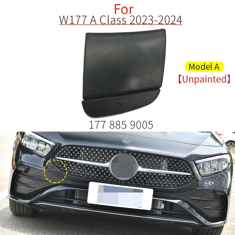 Car Craft Compatible With Mercedes Benz A Class W177 Lci 2023-2025 Front Bumper Tow Hook Towing Tochan Trailer Cover 1778859005 1778853406 Unpainted - CAR CRAFT INDIA