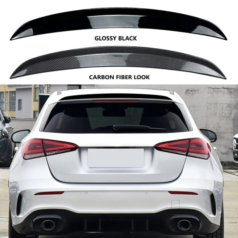 Car Craft Compatible With Mercedes Benz A Class W177 2018+ Hatchback Rear Trunk Boot Roof Wing Lip Spoiler Splitter Skirts Zst-479 Carbon Fiber Look