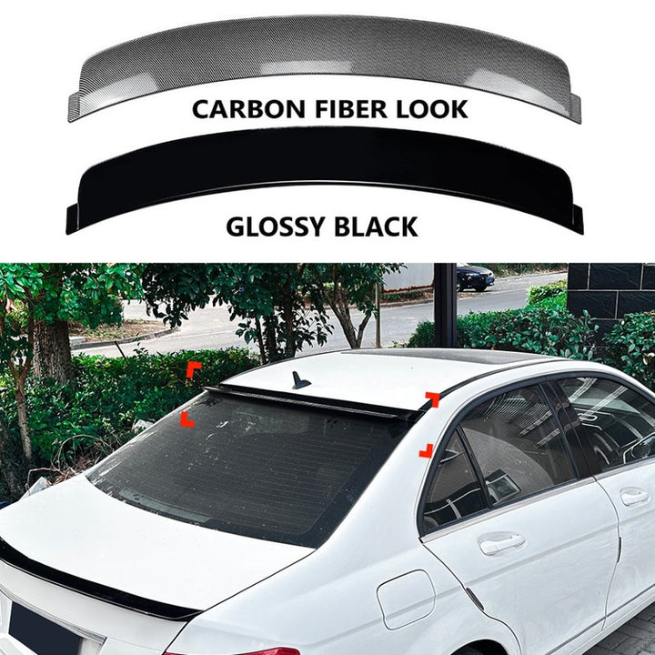 Car Craft Compatible With Mercedes Benz C Class W204 C204 2007-2014 Rear Trunk Boot Roof Wing Lip Spoiler Splitter Skirts Zst-968 Glossy Black