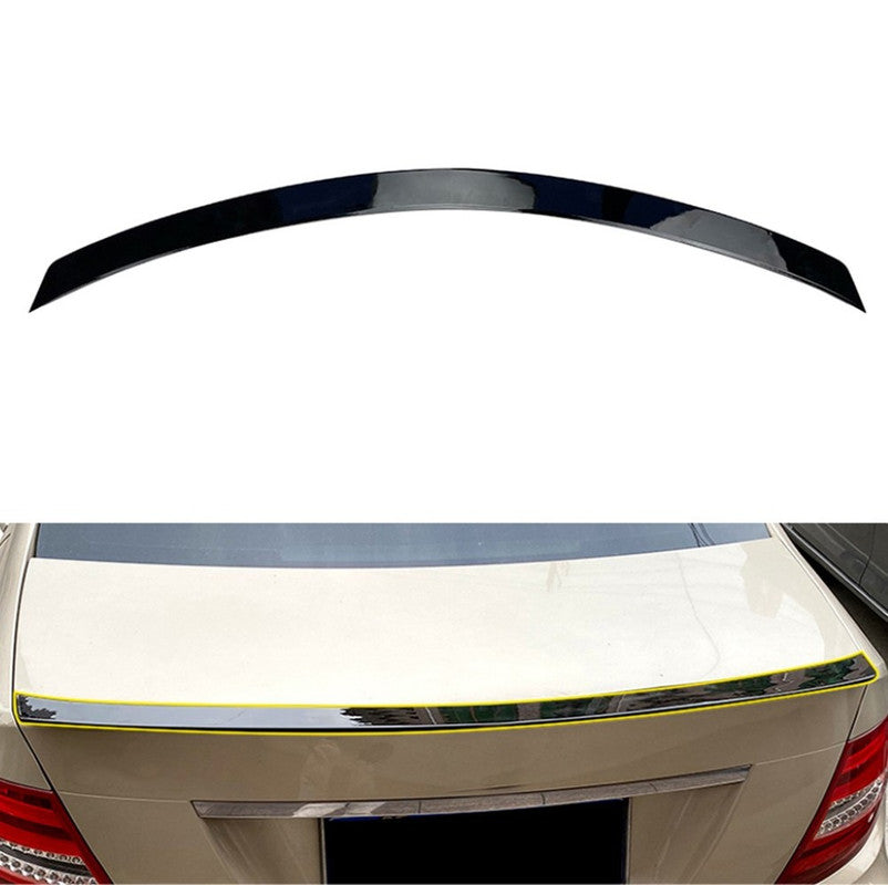 Car Craft Compatible With Mercedes Benz C Class W204 2007-2014 Rear Boot Trunk Wing Lip Spoiler Carbon Fiber Look Zst Amg Style