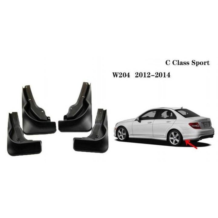 Car Craft Compatible With Mercedes Benz C Class W204 2011-2013 Sport Car Tyre Mudflaps Mud Flap Mud Guard Fender Splash Guard Mb1011 CC-7448 - CAR CRAFT INDIA