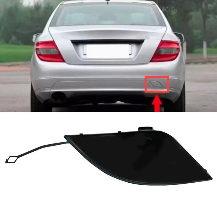 Car Craft Compatible With Mercedes Benz C Class W204 2007-2011 Rear Bumper Tow Hook Towing Tochan Trailer Cover 2048850823 Unpainted - CAR CRAFT INDIA