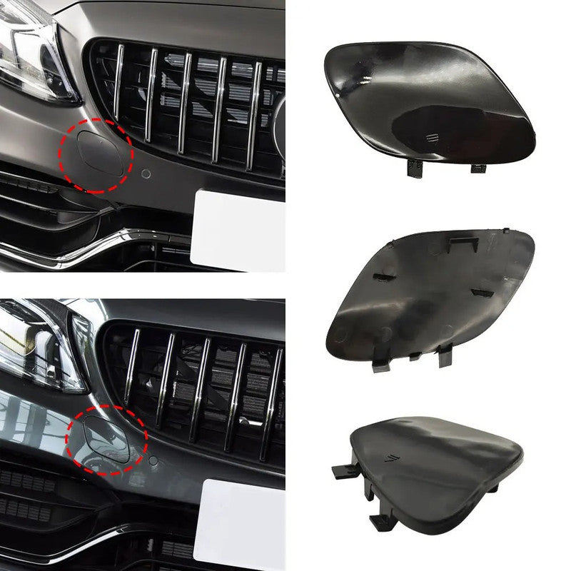 Car Craft Compatible With Mercedes Benz C Class W205 2015-2022 Front Amg Sport Bumper Tow Hook Towing Tochan Trailer Cover 2058851024 Unpainted - CAR CRAFT INDIA