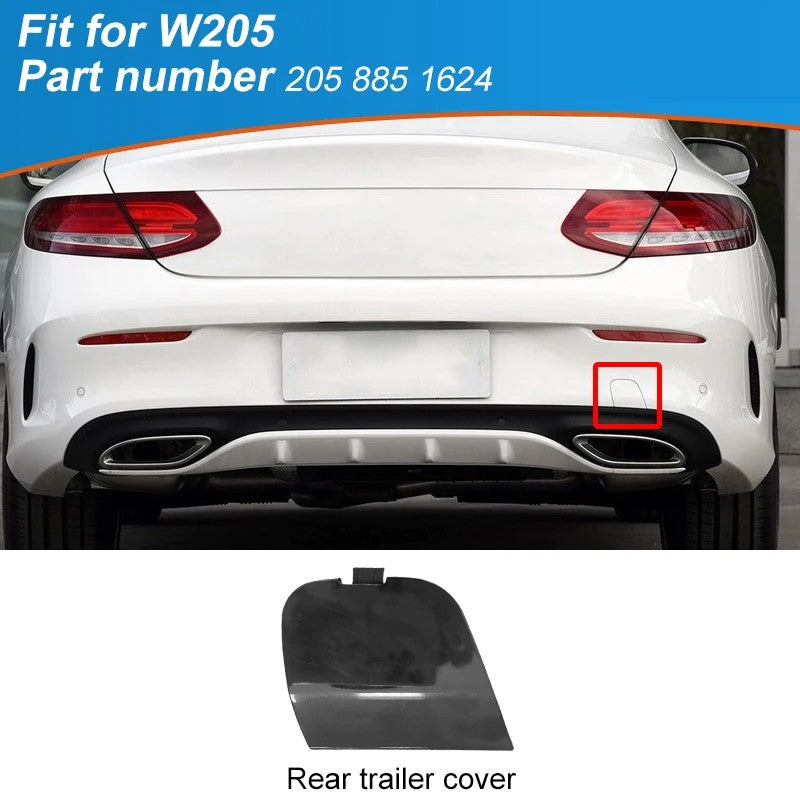 Car Craft Compatible With Mercedes Benz C Class C205 W205 Coupe 2019-2022 Rear Bumper Tow Hook Towing Tochan Trailer Cover 2058851624 Unpainted - CAR CRAFT INDIA