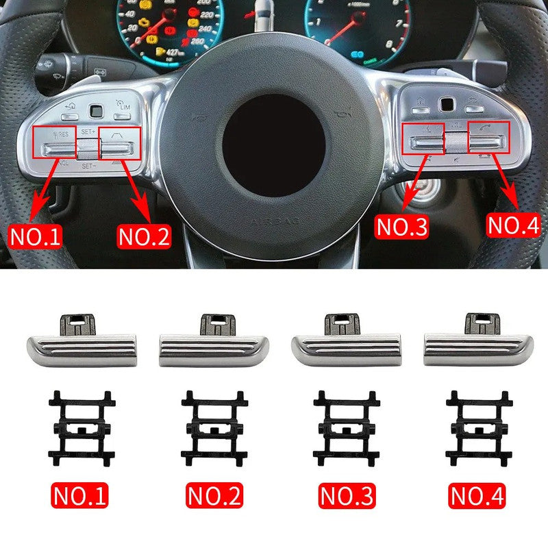 Car Craft Compatible With Mercedes Benz C Class W205 2019-2021 Glc Class W253 2020-2022 Gls Gle W167 2019+ Cla Gla W247 2019+ A Class W177 2018+ Steering Wheel Control Switch Button 0999058106-t2 - CAR CRAFT INDIA