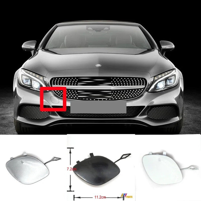 Car Craft Compatible With Mercedes Benz C Class W205 2015-2019 Front Bumper Tow Hook Towing Tochan Trailer Cover 2058850024 Unpainted - CAR CRAFT INDIA