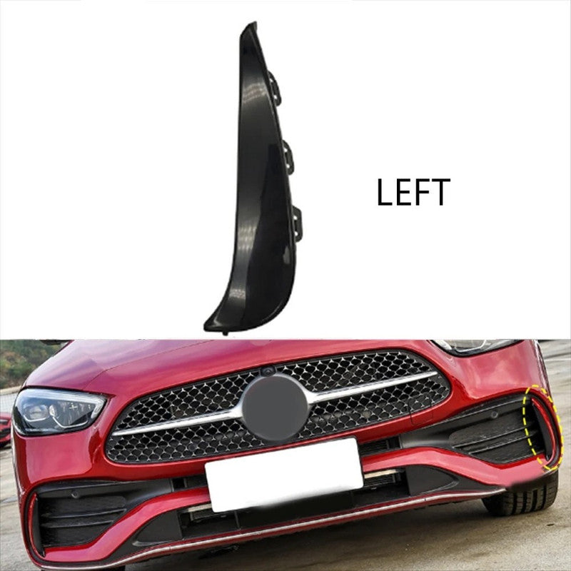 Car Craft Compatible With Mercedes Benz C Class W206 2021-2024 Front Amg Bumper Fog Lamp Light Grill Trim Cover Skirts Splitter Left 2068852902 - CAR CRAFT INDIA