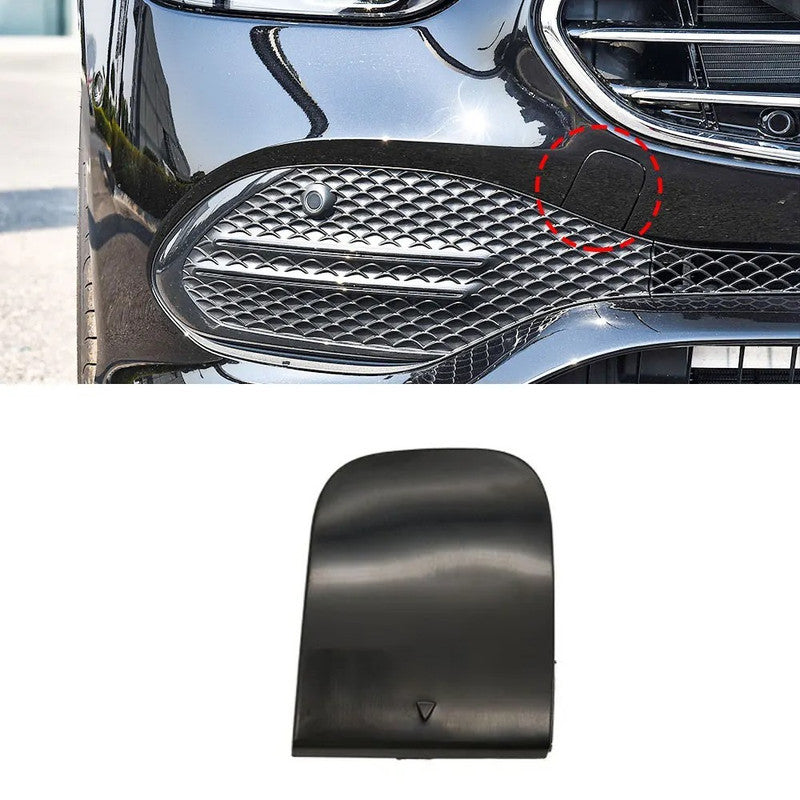 Car Craft Compatible With Mercedes Benz C Class W206 2021-2024 Front Bumper Tow Hook Towing Tochan Trailer Cover 2068850001 Unpainted - CAR CRAFT INDIA