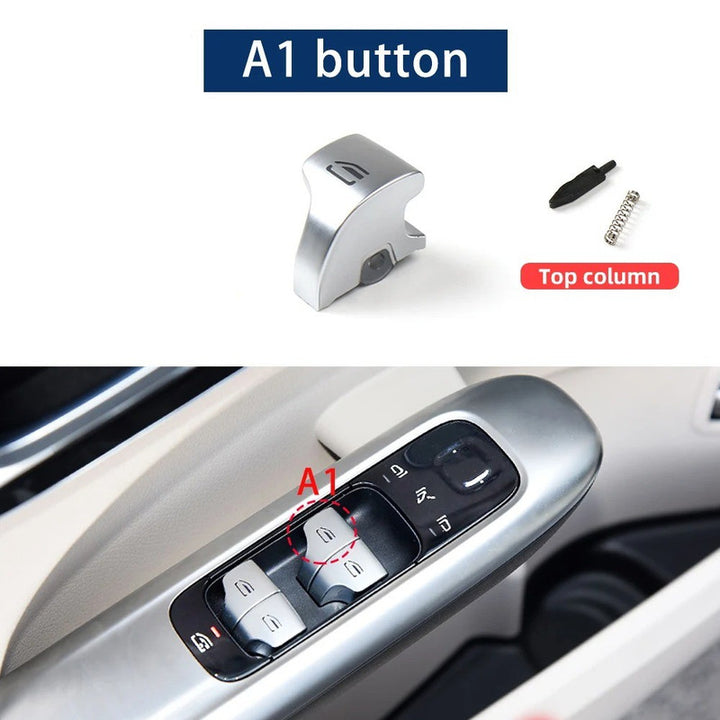 Car Craft Compatible With Mercedes-benz C Class W206 2022+ Glc W254 2023+ E Class W214 2024+ S Class W223 2020+ Master Window Switch Repair Button Cover Cap 2069005611-1 Front 1 CC-8986