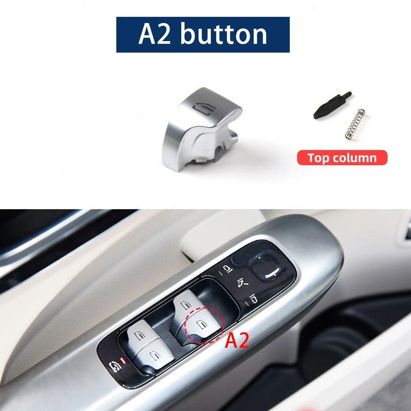 Car Craft Compatible With Mercedes-benz C Class W206 2022+ Glc W254 2023+ E Class W214 2024+ S Class W223 2020+ Master Window Switch Repair Button Cover Cap 2069005611-2 Front 2 CC-8987