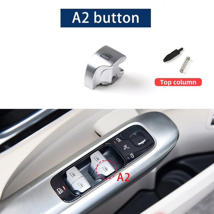 Car Craft Compatible With Mercedes-benz C Class W206 2022+ Glc W254 2023+ E Class W214 2024+ S Class W223 2020+ Master Window Switch Repair Button Cover Cap 2069005611-2 Front 2 CC-8987