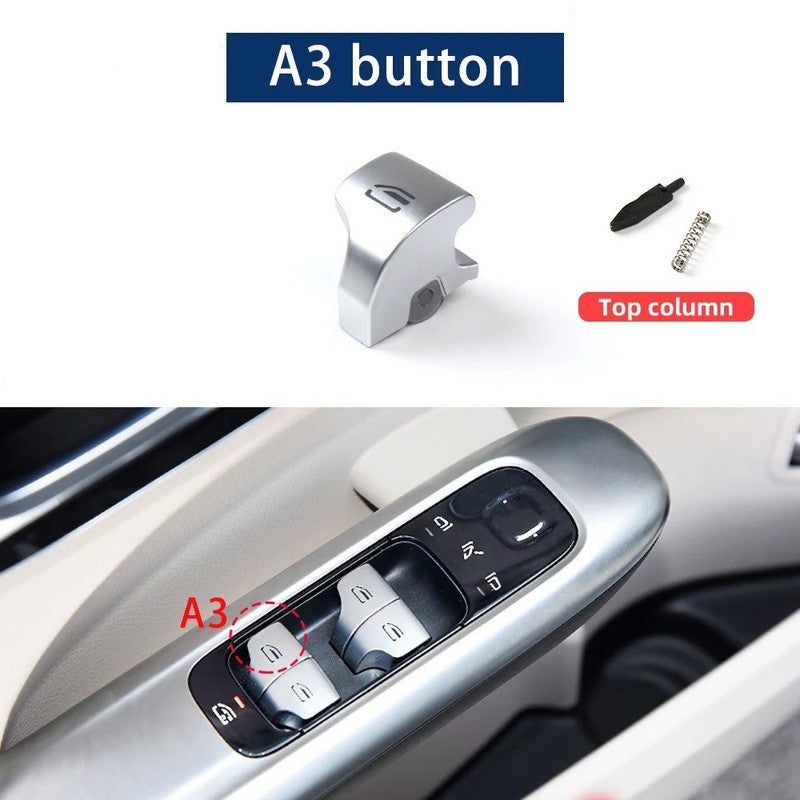 Car Craft Compatible With Mercedes-benz C Class W206 2022+ Glc W254 2023+ E Class W214 2024+ S Class W223 2020+ Master Window Switch Repair Button Cover Cap 2069005611-3 Front 3 CC-8988