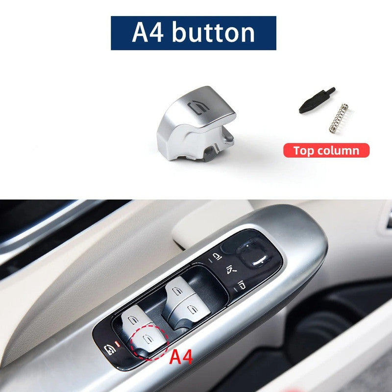 Car Craft Compatible With Mercedes-benz C Class W206 2022+ Glc W254 2023+ E Class W214 2024+ S Class W223 2020+ Master Window Switch Repair Button Cover Cap 2069005611-4 Front 4 CC-8989