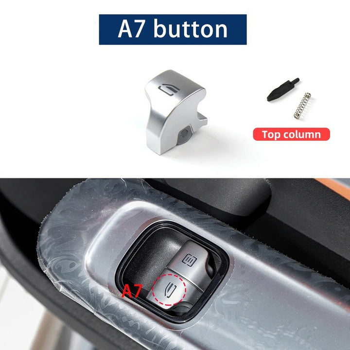 Car Craft Compatible With Mercedes C Class W206 2022+ Glc W254 2023+ E Class W214 2024+ S Class W223 2020+ Master Window Switch Repair Button Cover Cap Rear Left 7 Rear Right 7 CC-8992