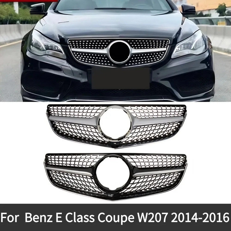Car Craft Compatible With Mercedes Benz E Class Coupe W207 Lci 2014-2016 Car Front Racing Bumper Show Grille Diamond Black - CAR CRAFT INDIA