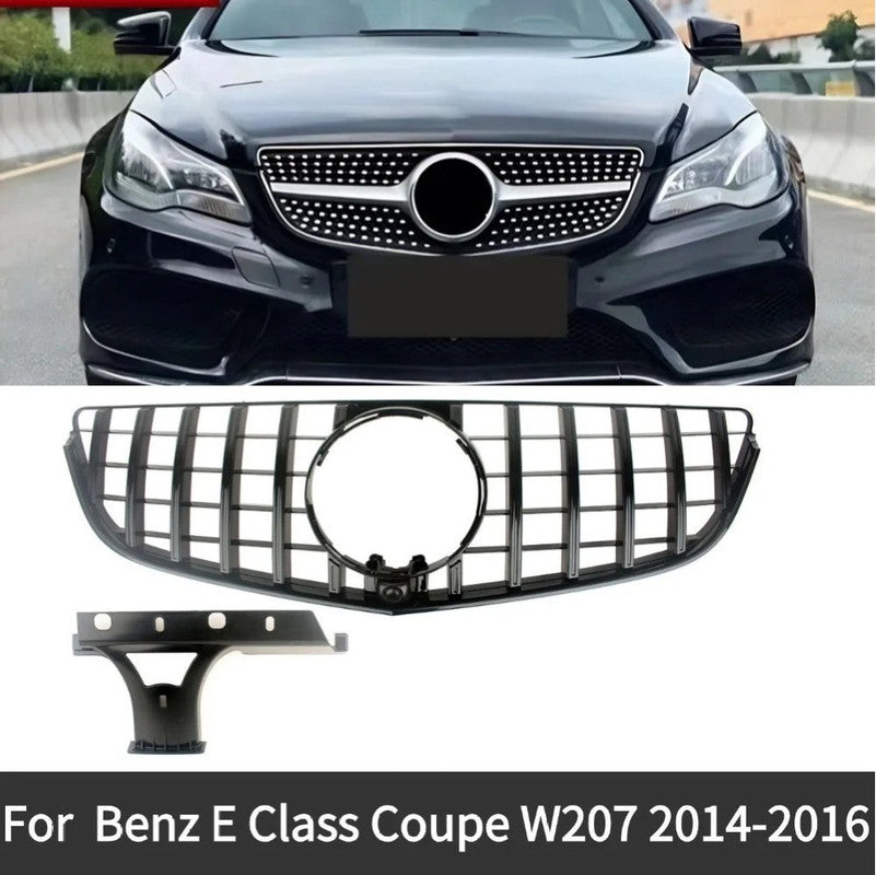 Car Craft Compatible With Mercedes Benz E Class Coupe W207 Lci 2014-2016 Car Front Racing Bumper Show Grille Gtr Black - CAR CRAFT INDIA
