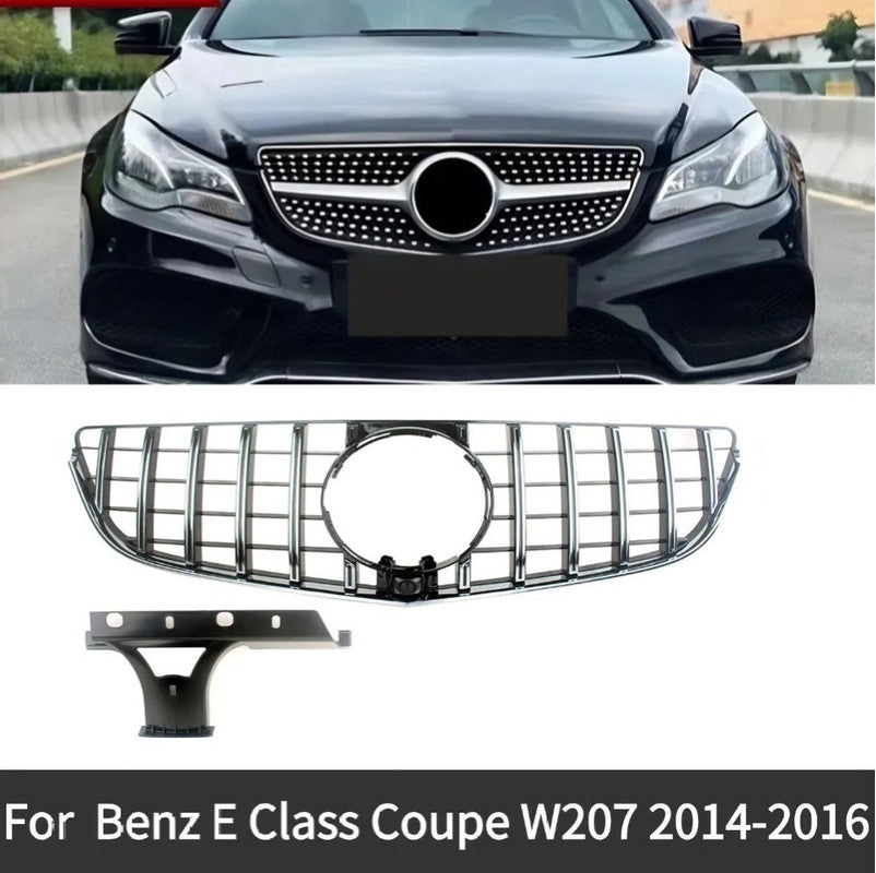 Car Craft Compatible With Mercedes Benz E Class Coupe W207 Lci 2014-2016 Car Front Racing Bumper Show Grille Gtr Silver - CAR CRAFT INDIA