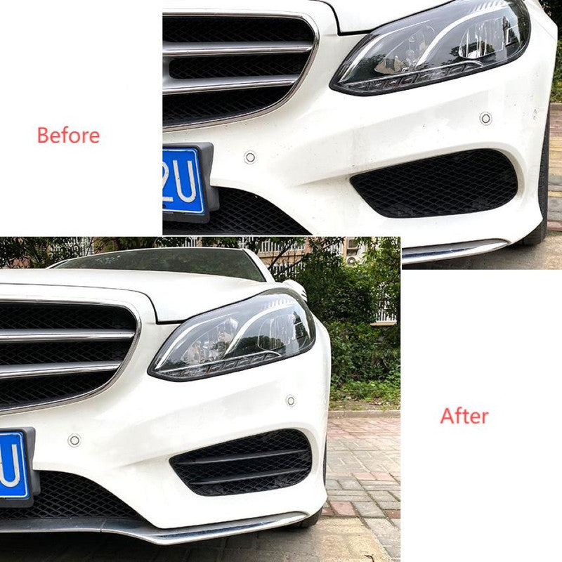 Car Craft Compatible With Mercedes Benz E Class Lci W212 2012-2015 Front Bumper Fog Lamp Light Grill Cover Frame