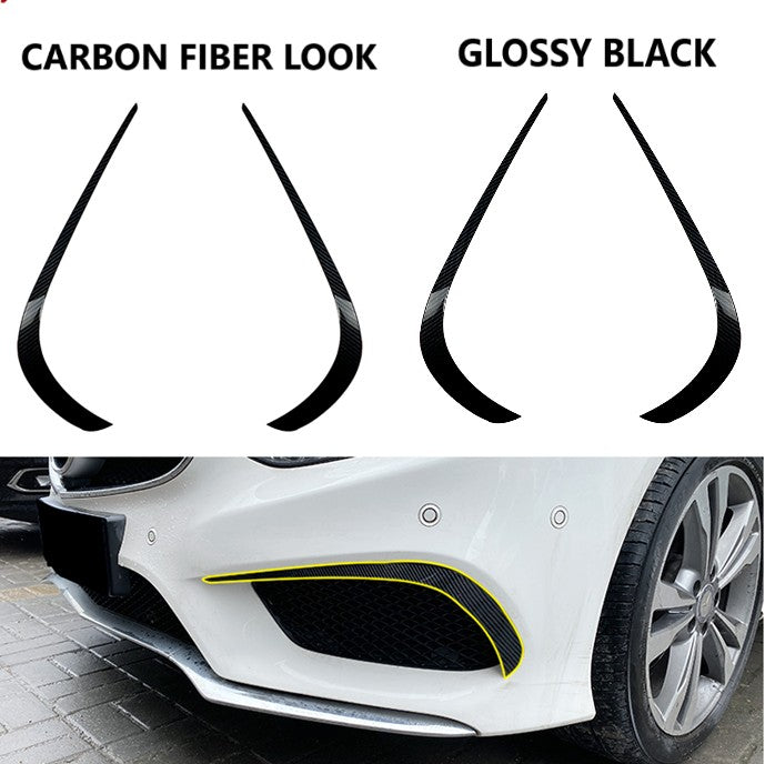 Car Craft Compatible With Mercedes Benz E Class Lci W212 2012-2015 Amg Front Bumper Air Vent Splitter Side Skirts Flag Canard Carbon Fiber Look Zst-250 Cf