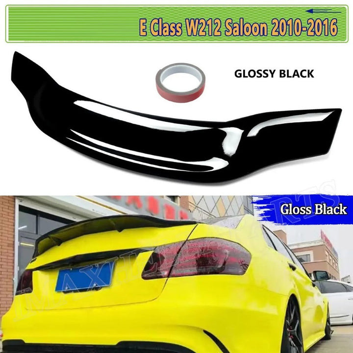 Car Craft Compatible With Mercedes E Class W212 2009-2016 Rear Trunk Wing Boot Lip Spoiler Psm Style Ar-benz-050 Gb Glossy Black CC-8582