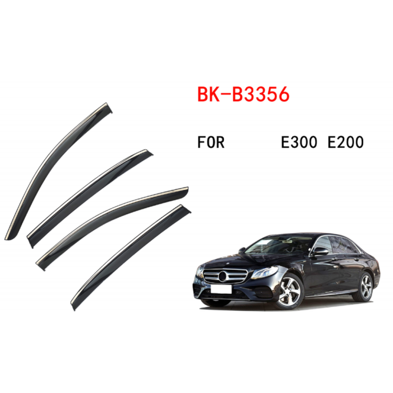 Car Craft Compatible With Mercedes E Class W213 2019-2023 Rain Shine Side Window Wind Deflectors Rain Sun Guard Door Visor Doorvisor Deflector Visor Shades Ventvisor Strip CC-7728 - CAR CRAFT INDIA