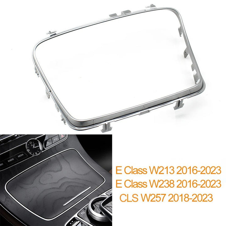 Car Craft Compatible With Mercedes Benz E Class W213 W238 2016-2023 Cls Class W257 2018-2023 Car Center Console Cup Drink Holder Box Chrome Decorative Cover Trim Frame 2136830600 2136830500 2136830900 CC-7843 - CAR CRAFT INDIA