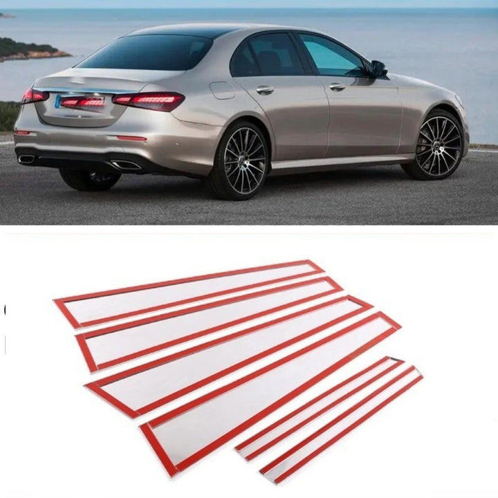 Car Craft Compatible With Mercedes Benz E Class W213 2016-2023 Door Window Middle Column B Pillar Piller Strips Trim Cover Chrome