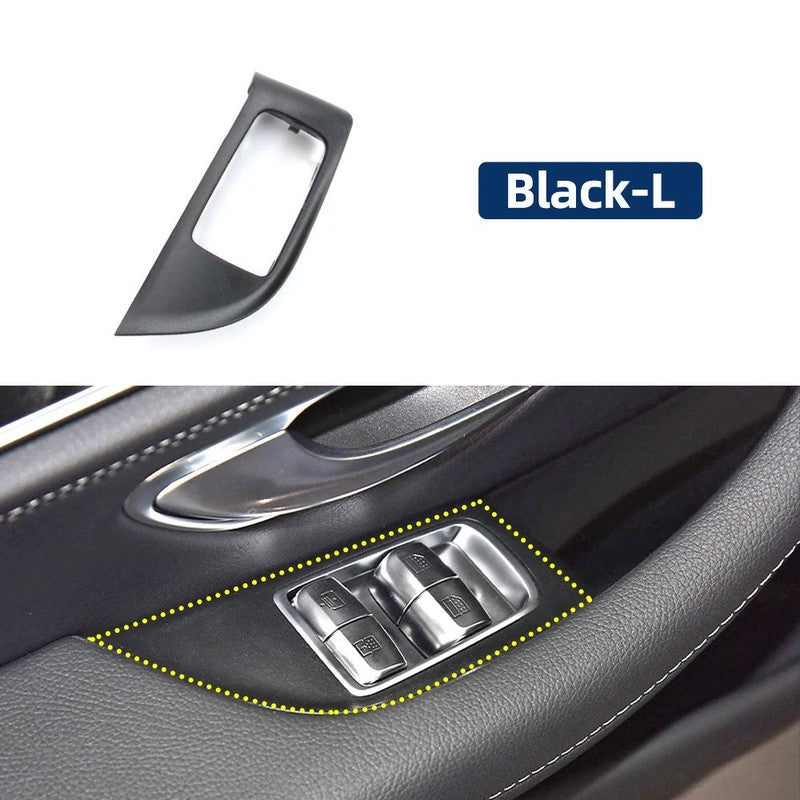 Car Craft Compatible With Mercedes Benz E Class W213 2016-2021 Car Rear Window Lift Switch Cover Armrests Panel Cover 21373723009051 Black Left CC-9004