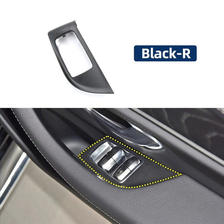 Car Craft Compatible With Mercedes Benz E Class W213 2016-2021 Car Rear Window Lift Switch Cover Armrests Panel Cover 21373724009051 Black Right CC-9005
