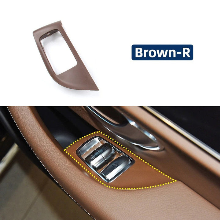 Car Craft Compatible With Mercedes Benz E Class W213 2016-2021 Car Rear Window Lift Switch Cover Armrests Panel Cover 21373724008q54 Brown Right CC-9007