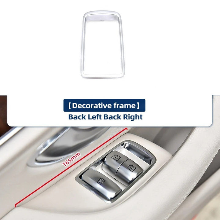 Car Craft Compatible With Mercedes Benz E Class W213 2016-2021 Car Rear Window Lift Switch Cover Armrests Panel Cover Trim Chrome 2137305200 CC-9008