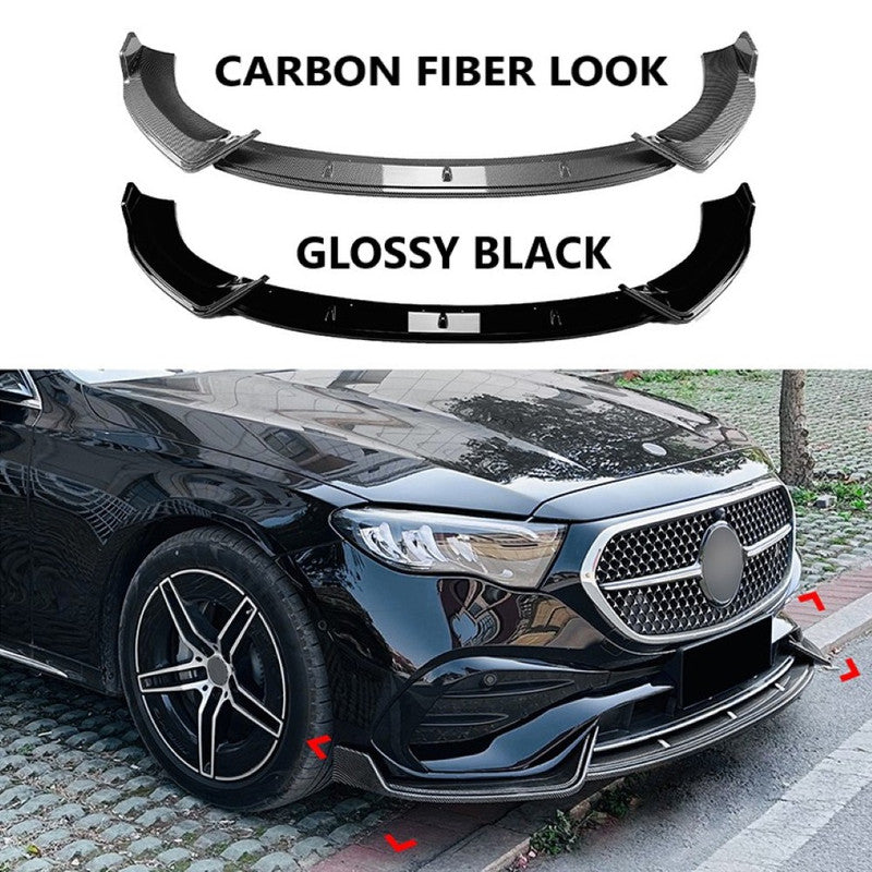 Car Craft Compatible With Mercedes Benz E Class W214 2024+ Front Amg Bumper Lip Splitter Skirst Carbon Fiber Look Zst-677 Cf