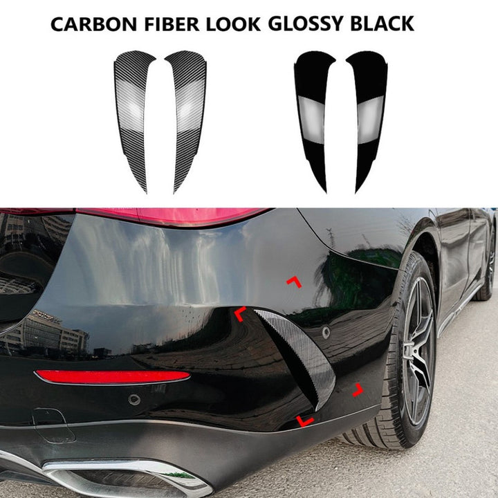 Car Craft Compatible With Mercedes Benz E Class W214 2024+ Rear Amg Bumper Fog Lamp Light Air Intake Wind Knife Trim Skirts Canard Splitters Carbon Fiber Look Zst-684 Cf