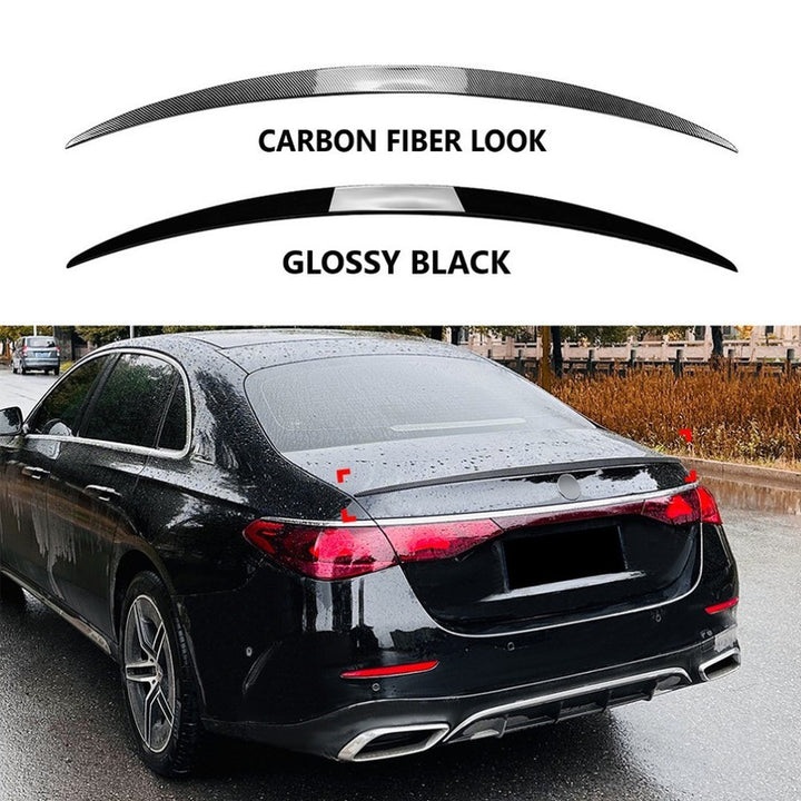 Car Craft Compatible With Mercedes Benz E Class W214 2024+ Rear Trunk Boot Wing Lip Spoiler Amg Style Carbon Fiber Look Zst-658 Cf