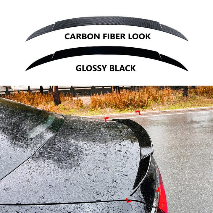 Car Craft Compatible With Mercedes Benz E Class W214 2024+ Rear Trunk Boot Wing Lip Spoiler Brabus Style Carbon Fiber Look Zst-676 Cf