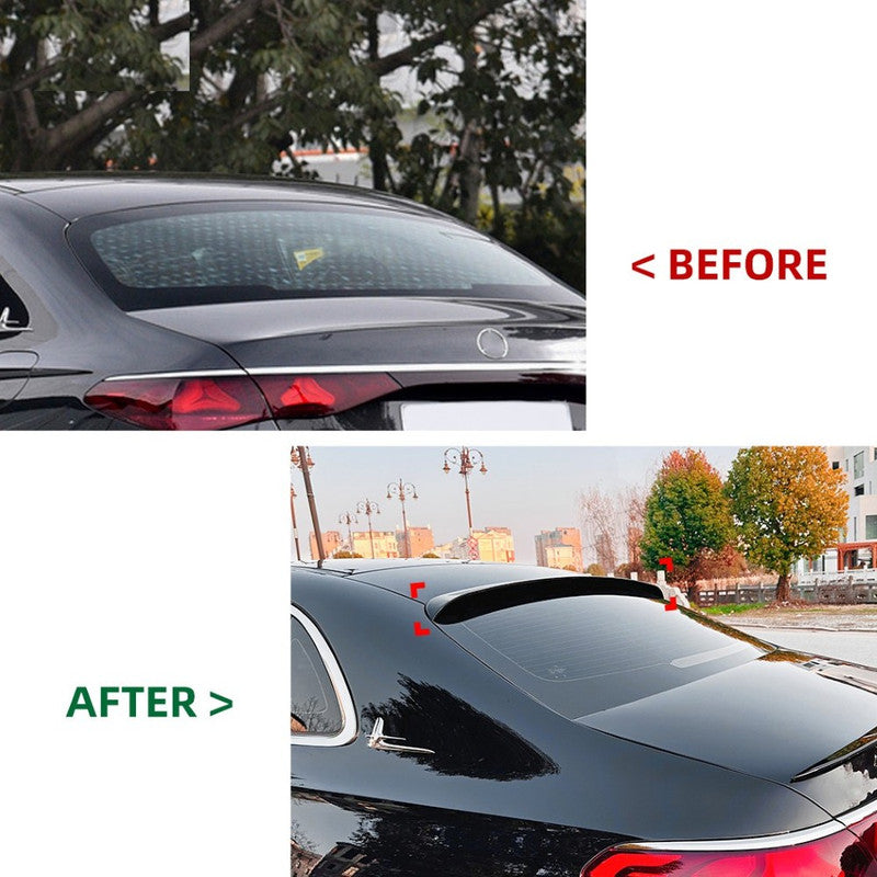 Car Craft Compatible With Mercedes Benz E Class W214 2024+ Rear Trunk Boot Wing Lip Roof Spoiler Carbon Fiber Look Zst-662 Cf