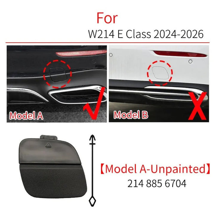 Car Craft Compatible With Mercedes Benz E Class W214 2024-2026 Rear Bumper Tow Hook Towing Tochan Trailer Cover 2148856704 Unpainted A - CAR CRAFT INDIA