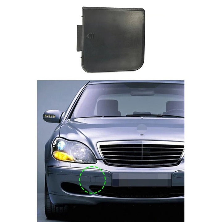 Car Craft Compatible With Mercedes Benz S Class 1998-2005 Front Bumper Tow Hook Towing Tochan Trailer Cover 2208850323 Unpainted - CAR CRAFT INDIA