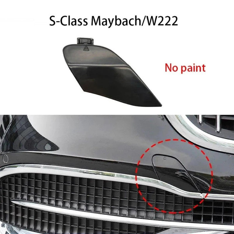Car Craft Compatible With Mercedes Benz S Class W222 Lci 2018-2022 Maybach Front Bumper Tow Hook Towing Tochan Trailer Cover 2228853600 Unpainted - CAR CRAFT INDIA