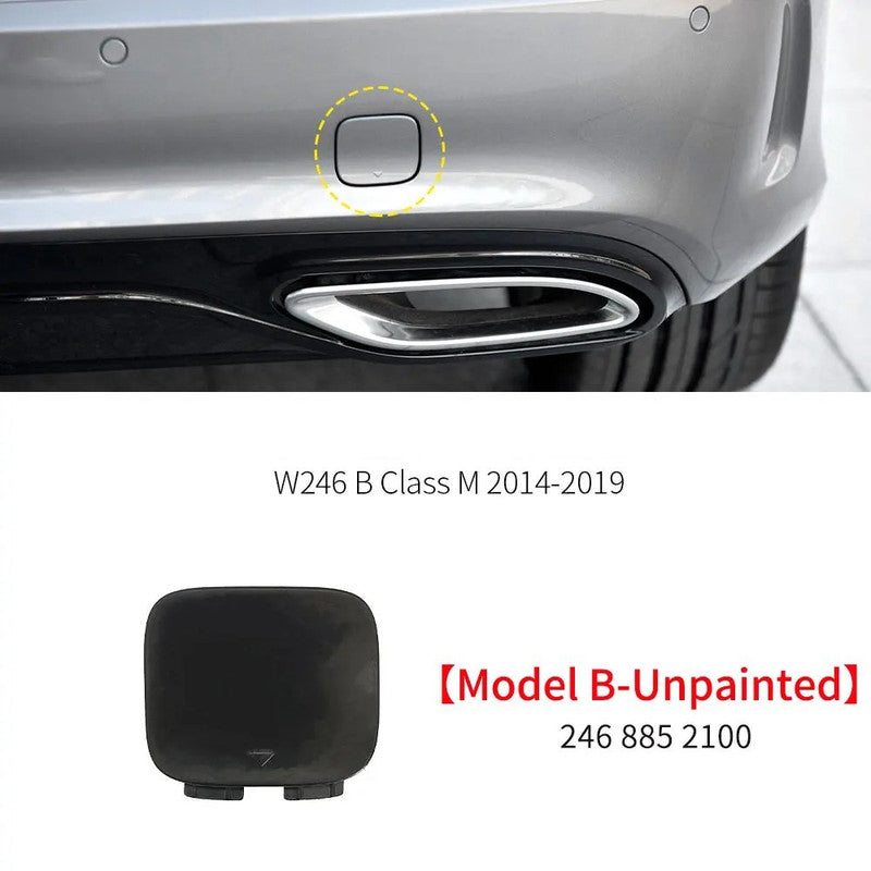 Car Craft Compatible With Mercedes Benz B Class W246 2012-2019 Rear Bumper Tow Hook Towing Tochan Trailer Cover 2468852100 Unpainted B - CAR CRAFT INDIA