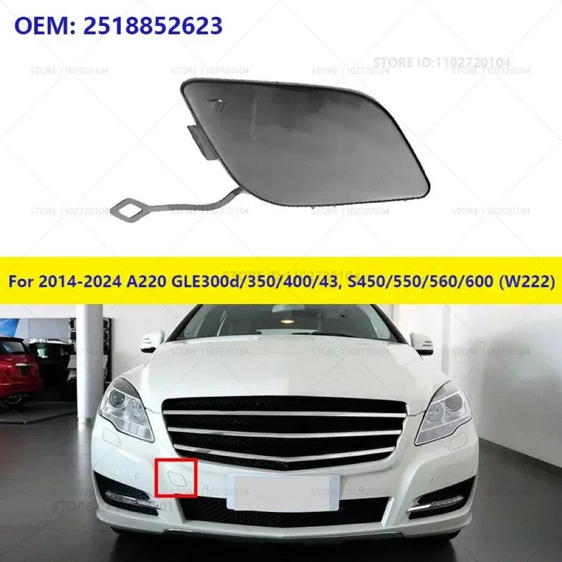 Car Craft Compatible With Mercedes Benz R Class W251 2010-2013 Front Bumper Tow Hook Towing Tochan Trailer Cover 2518852623 Unpainted - CAR CRAFT INDIA
