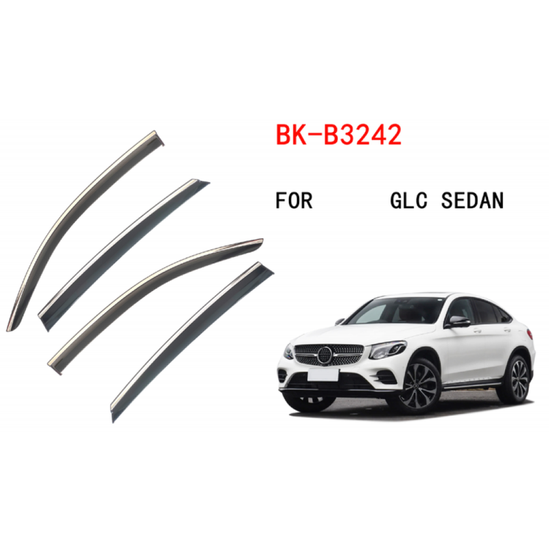 Car Craft Compatible With Mercedes Glc W253 Lci 2020+ Rain Shine Side Window Wind Deflectors Rain Sun Guard Door Visor Doorvisor Deflector Visor Shades Ventvisor Strip CC-7730 - CAR CRAFT INDIA