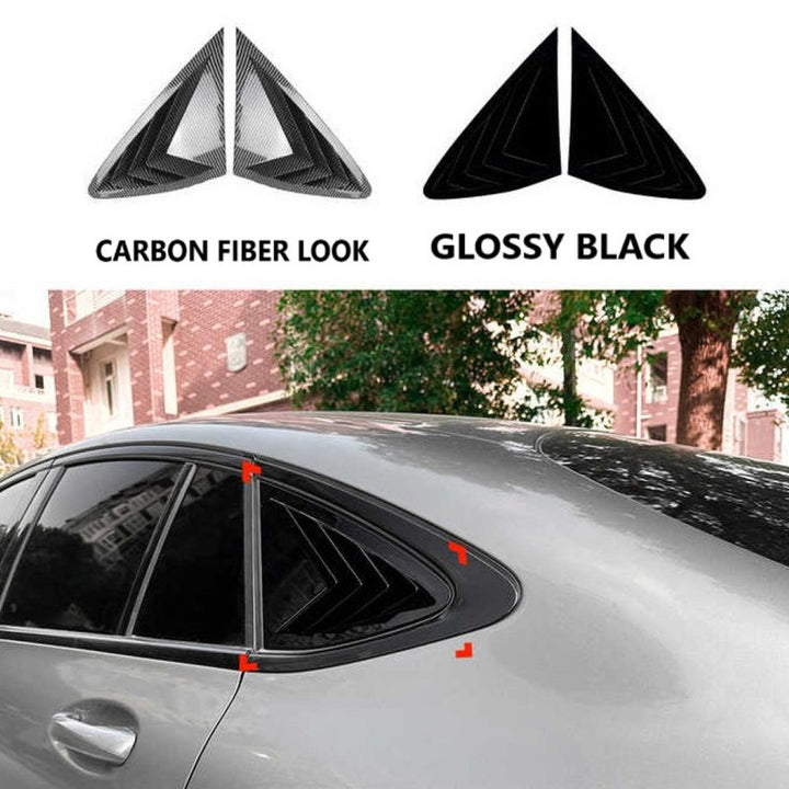 Car Craft Compatible With Mercedes Benz Glc Coupe C253 W253 2016-2020 Car Rear Window Louvers Sticker Rear Triangle Window Shade Spoiler Trim Accessories Zst-1033 Glossy Black