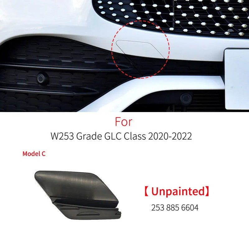 Car Craft Compatible With Mercedes Benz Glc Lci W253 X253 2020-2024 Front Bumper Tow Hook Towing Tochan Trailer Cover 2538856604 Unpainted C - CAR CRAFT INDIA
