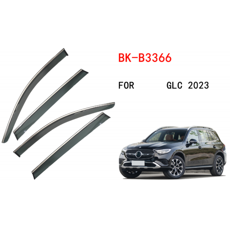 Car Craft Compatible With Mercedes Glc W254 2023+ Rain Shine Side Window Wind Deflectors Rain Sun Guard Door Visor Doorvisor Deflector Visor Shades Ventvisor Strip CC-7720 - CAR CRAFT INDIA