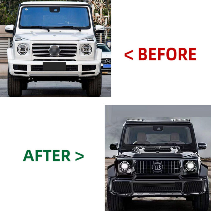 Car Craft Compatible With Mercedes Benz G Class G Wagon W464 2019-2024 Upgrade Facelift Convert To G63 G55 G500 Brabus Bbs Bodykit Bumper